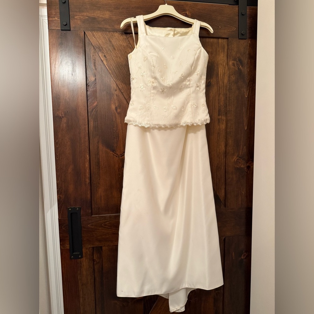 Jessica McClintock Ivory Two-Piece Wedding Dress